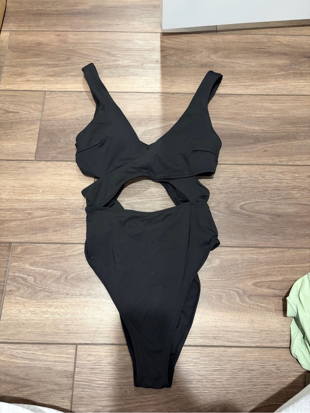 H&M black cut out one piece swim suit